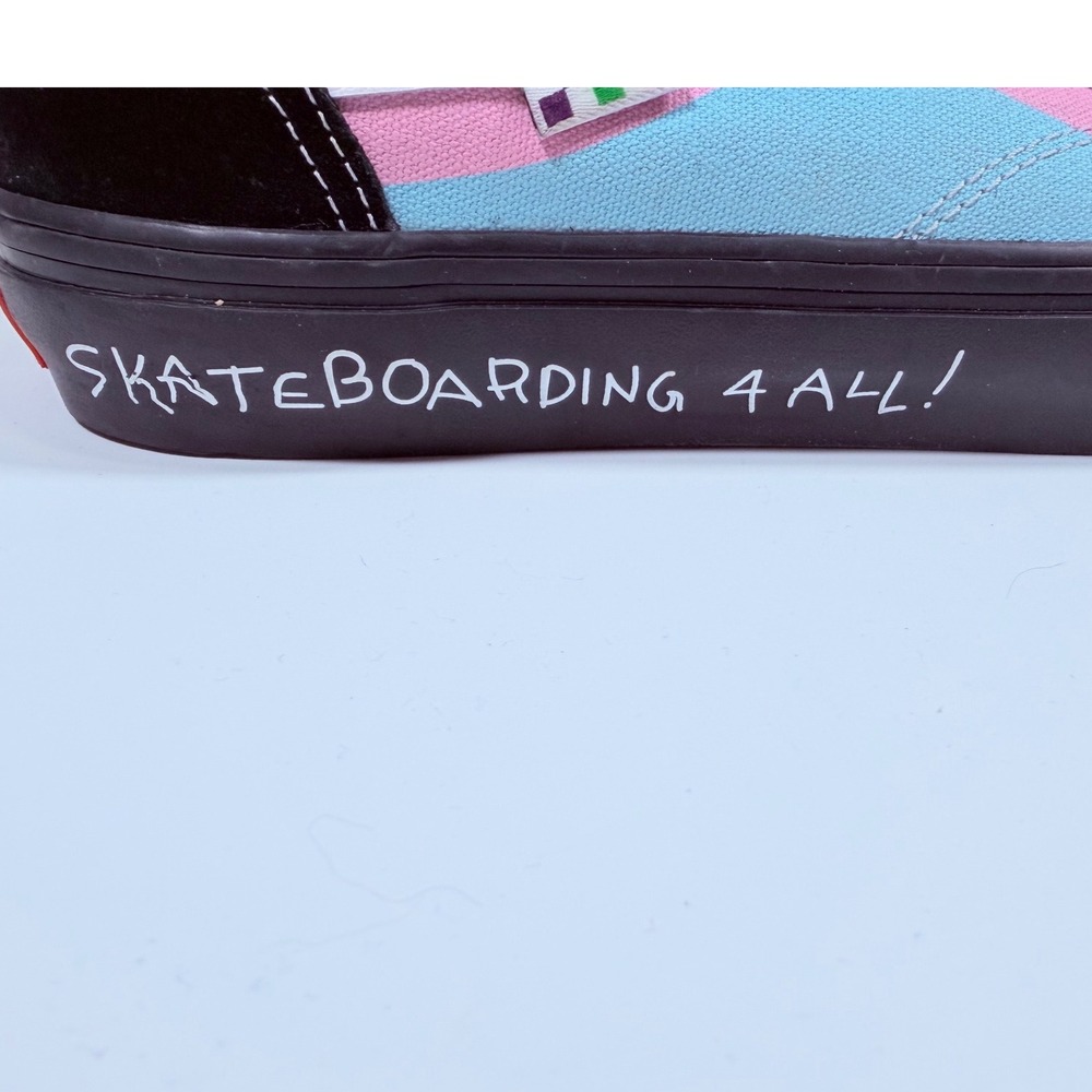 Vans Skate Old Skool Pride Rainbow Trans Flag Black Sneakers Mens 12 Rave - Picture 2 of 13